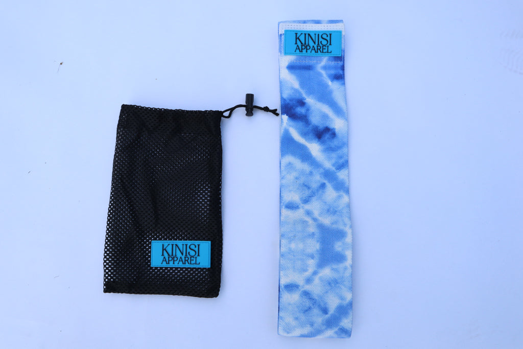 Blue Tie Dye Resistance Short Band (Medium Resistance)